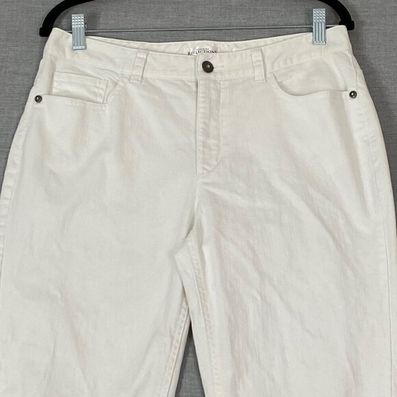 Northern Reflections Town Jeans White Mid Rise Straight Leg Sz 8 Regular - Picture 2 of 12